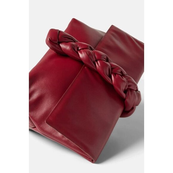 DeMellier Red Clutch with Braided Detail - Picture 3 of 11